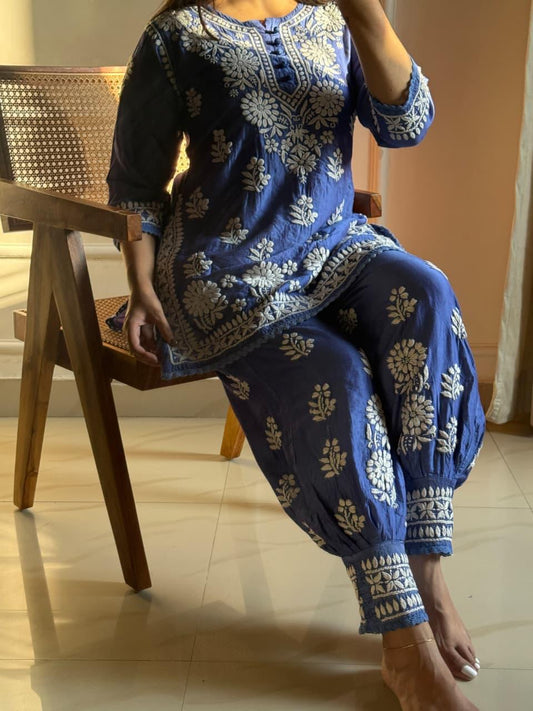 LUCHNOWI HANWORK CORDSET WITH AFGANI SALWAR